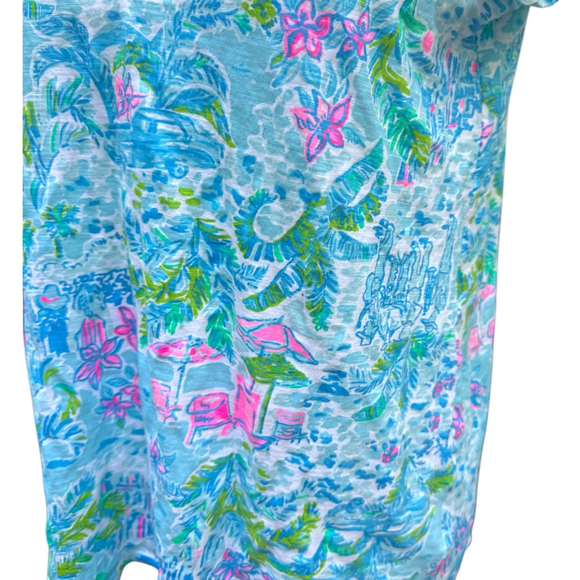 Lilly Pulitzer Etta V-Neck Knit Top T Shirt Crazy About You V Neck Small 4 6 - Picture 10 of 15